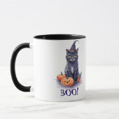 Halloween waterverf zwart met pompoen mok (Links)