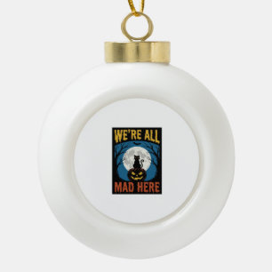 Halloween We Waren Allemaal Gek Hier Maan Kat Pomp Keramische Bal Ornament