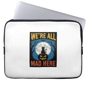 Halloween We Waren Hier Allemaal Gek Maan Kat Pomp Laptop Sleeve