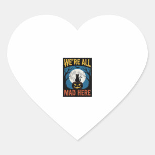 Halloween We Waren Hier Allemaal Gekke Maan Kat Po Hart Sticker