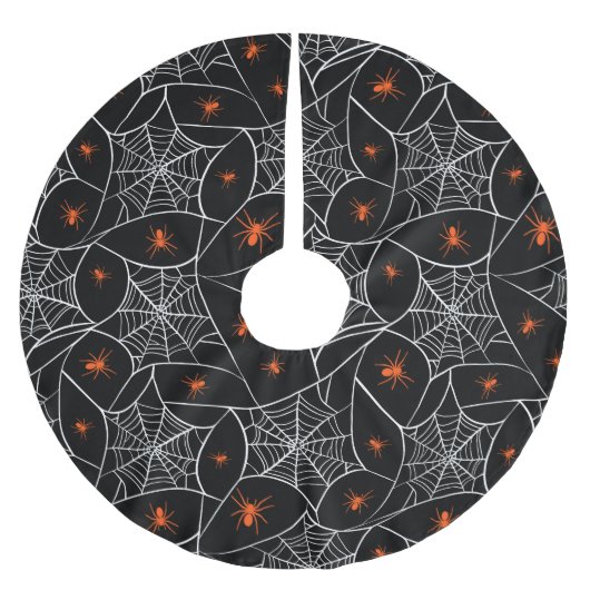 Halloween web en spinnen achtergrond. kerstboom rok (Voorkant)