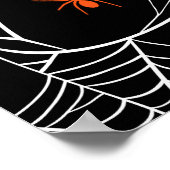 Halloween web en spinnen achtergrond. poster (Hoek)