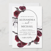 Halloween Wedding Autumn Herfst Burgundy Kaart (Voorkant)