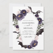 Halloween Wedding Autumn Herfst Dark Uitnodiging (Voorkant)