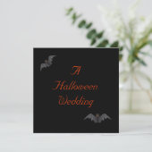 Halloween Wedding - Bat Duo [a] Kaart (Staand voorkant)