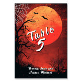 Halloween Wedding Bats Volle Maan Kaart (Achterkant)