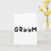 Halloween Wedding Bride Groom Skeleton tot de dood Kaart (Gele Bloem)