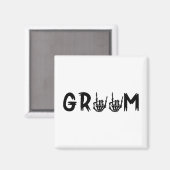 Halloween Wedding Bride Groom Skeleton tot de dood Magneet (Voorkant / Achterkant)
