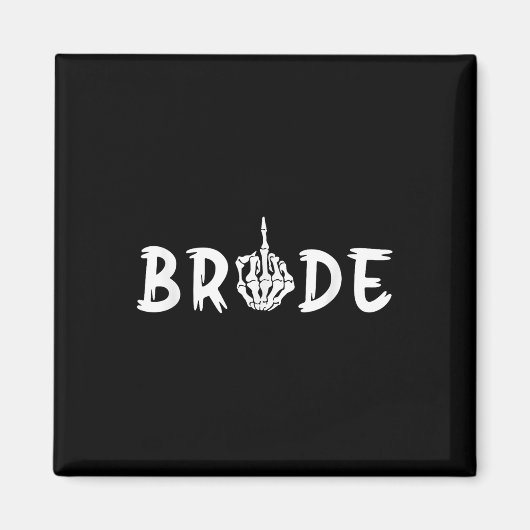 Halloween Wedding Bride Groom Skeleton tot de dood Magneet (Voorkant)