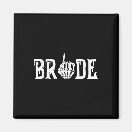 Halloween Wedding Bride Groom Skeleton tot de dood Magneet (Voorkant)