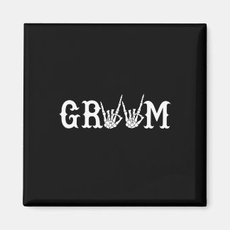 Halloween Wedding Bride Groom Skeleton tot de dood Magneet