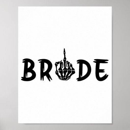 Halloween Wedding Bride Groom Skeleton tot de dood Poster (Voorkant)