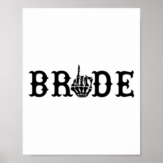 Halloween Wedding Bride Groom Skeleton tot de dood Poster (Voorkant)