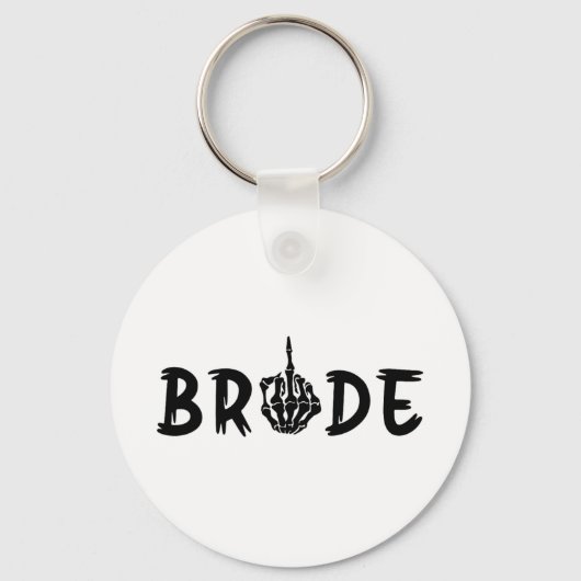Halloween Wedding Bride Groom Skeleton tot de dood Sleutelhanger (Voorkant)