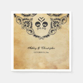 Halloween Wedding Cocktail Napkin - Gothic Servetten