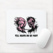 Halloween Wedding Gothic Bruid Bruidegom Zombies T Muismat (Met muis)