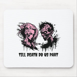 Halloween Wedding Gothic Bruid Bruidegom Zombies T Muismat