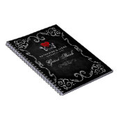 Halloween Wedding Guest Book Skeletons & Red Heart Notitieboek (Rechterzijde)