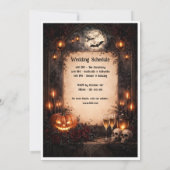 Halloween Wedding inventation. Kaart (Achterkant)