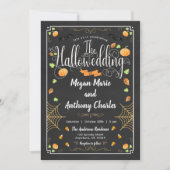 Halloween Wedding Invitation Spooky Kaart (Voorkant)