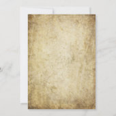 Halloween Wedding Invitation with Skeleton Couple Kaart (Achterkant)