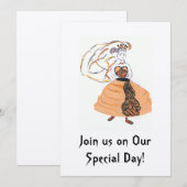 Halloween Wedding Invite Kaart (Voorkant / Achterkant)