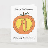 Halloween Wedding Jubileum Romantic Pumpkin Kaart (Voorkant)