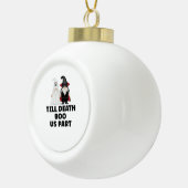 Halloween Wedding Jubileum - Till Death Boo Us Keramische Bal Ornament (Rechts)