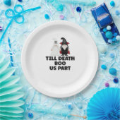 Halloween Wedding Jubileum - Till Death Boo Us Papieren Bordje (Feest)