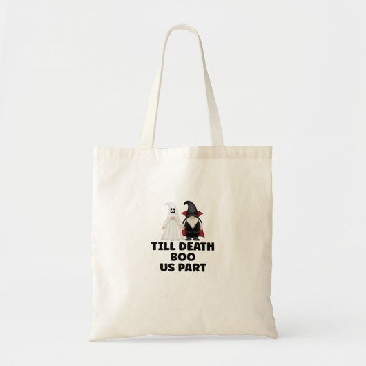 Halloween Wedding Jubileum - Till Death Boo Us Tote Bag (Voorkant)
