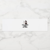 Halloween Wedding Jubileum - Till Death Boo Us Waterfles Etiket (Enkel label)