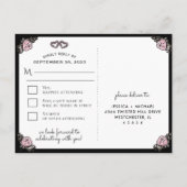 Halloween Wedding Matching RSVP Briefkaarten begra (Achterkant)