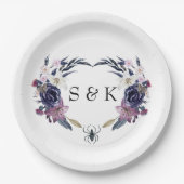 Halloween Wedding Papieren Bordje (Voorkant)