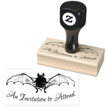 Halloween Wedding Party Cool Gothic Bat Invitation