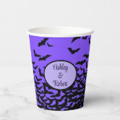 Halloween Wedding Personaliseert Names Fly Away Ba Papieren Bekers (Achterkant)