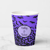 Halloween Wedding Personaliseert Names Fly Away Ba Papieren Bekers (Voorkant)