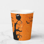 Halloween Wedding Personaliseert Names Spooky Tree Papieren Bekers (Rechts)