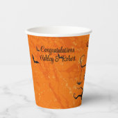 Halloween Wedding Personaliseert Names Spooky Tree Papieren Bekers (Voorkant)