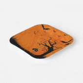 Halloween Wedding Personaliseert Names Spooky Tree Papieren Bordje (Gebogen)