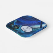 Halloween Wedding Personalize Names Spooky Haunts Papieren Bordje (Gebogen)