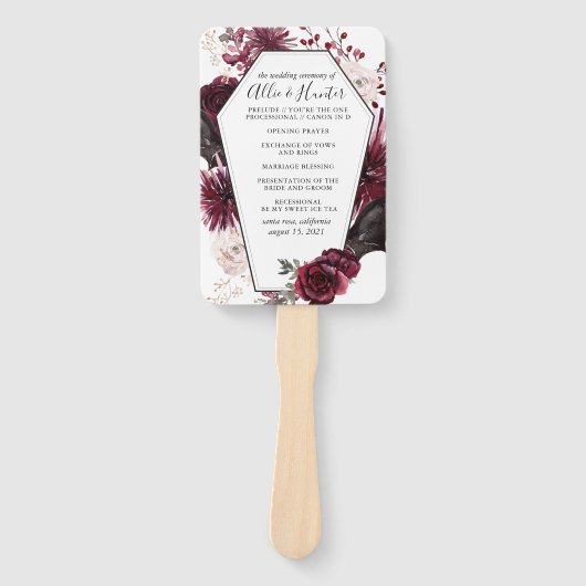 Halloween Wedding Program Handwaaier (Voorkant)