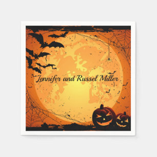 Halloween Wedding Reception Personaliseert papier Servet