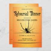 Halloween Wedding Rehearsal nodigt Oranje spin uit Kaart (Voorkant / Achterkant)