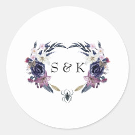 Halloween Wedding Ronde Sticker