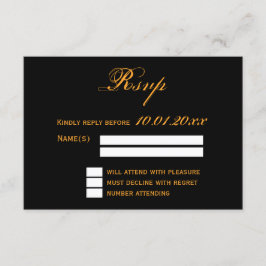 Halloween Wedding RSVP Kaarten 's nachts