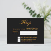 Halloween Wedding RSVP Kaarten 's nachts Kaartje (Staand voorkant)