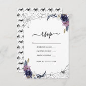 Halloween Wedding RSVP Kaartje (Voorkant / Achterkant)