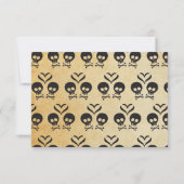 Halloween Wedding RSVP - Skull & Crossbones Kaartje (Achterkant)