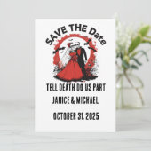 Halloween Wedding Save the Date (Staand voorkant)