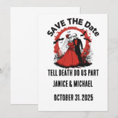 Halloween Wedding Save the Date (Voorkant / Achterkant)